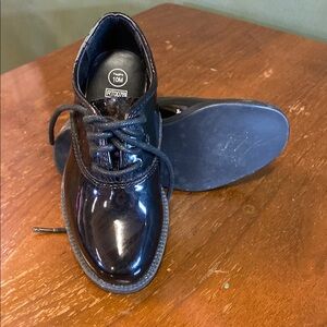 Black Patent Leather Oxford Shoes Child Toddler size 10 Church Wedding Tuxedo